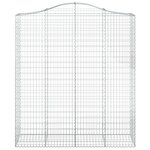 vidaXL Paniers à gabions arqués 11 Pièces 200x50x220/240 cm Fer galvanisé