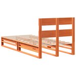 vidaXL Cadre de lit sans matelas cire marron 90x200 cm bois pin massif