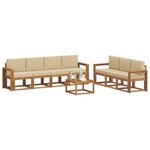 vidaXL Ensemble de canapés d'extérieur 8 Pièces Naturel et Beige