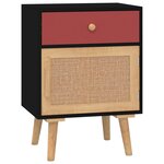 vidaXL Tables de chevet 2 Pièces noir 40x30x55 cm bois d'ingénierie