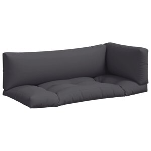 vidaXL Coussins de palette lot de 3 anthracite tissu