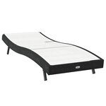 vidaXL Chaise longue 1-personne Noir et Blanc 70 x 197 x 82 cm