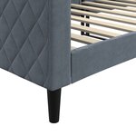 vidaXL Lit de repos gris foncé 80x200 cm velours