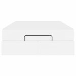 vidaXL Cadre de lit avec matelas Blanc pur 120 x 200 cm Faux cuir