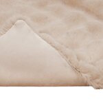 vidaXL Couverture en Fourrure de Lapin Synthétique 4 Pièces Beige