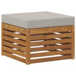 vidaXL Ensemble de canapés d'extérieur 8 pc Naturel et gris clair