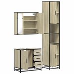 vidaXL Ensemble de meubles de salle de bain 3 Pièces chêne sonoma