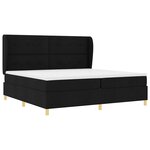 vidaXL Lit à ressorts avec matelas gris foncé 90x190 cm Noir tissu