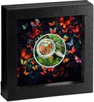 Pièce de monnaie en Argent 500 Francs g 17.50 Millésime 2024 Butterflies AGLAIS IO