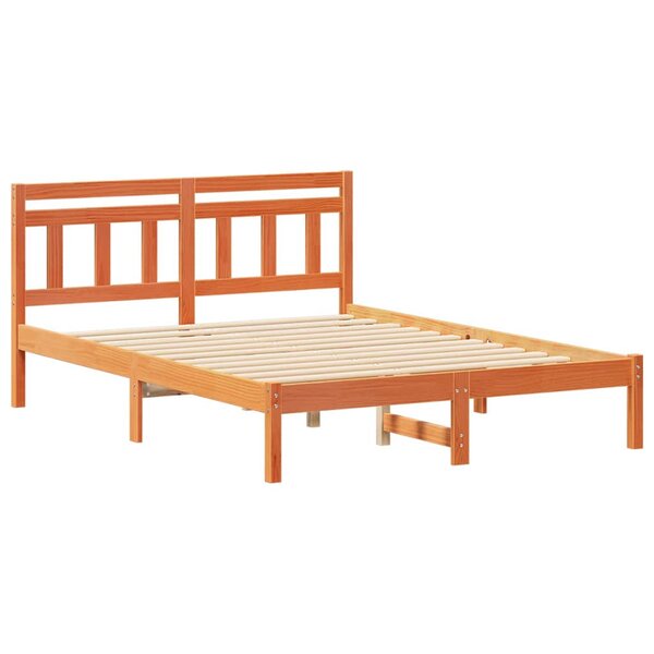 vidaXL Cadre de lit Marron Bois massif en pin