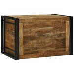 vidaXL Boîte de rangement 80x50x50 cm Bois de mangue brut