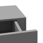 vidaXL Étagères à tiroirs murales 2 Pièces gris 60x23 5x10 cm MDF