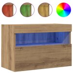 vidaXL Meuble TV mural Montage mural chêne artisanal 60 x 30 x 40 cm