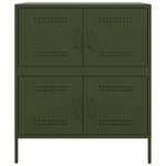 vidaXL Buffet vert olive 68x39x79 cm acier