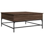 vidaXL Table basse chêne marron 95x95x45 cm bois d'ingénierie et métal