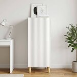 vidaXL Buffet Blanc brillant 33 x 34 5 x 90 cm Bois d'ingénierie