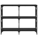 vidaXL Table console Chêne noir 100 x 28 x 80 5 cm Bois d'ingénierie