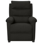 vidaXL Fauteuil électrique de massage Noir Tissu