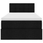 vidaXL Lit avec rangement et matelas avec matelas Noir 90 x 190 cm