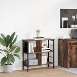 vidaXL Étagère Chêne fumé 82 x 32 x 79 cm Bois d'ingénierie