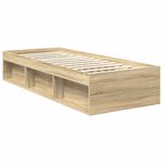 vidaXL Cadre de lit Chêne Sonoma 75 x 190 cm Bois de pin massif