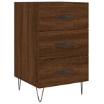 vidaXL Table de chevet chêne marron 40x40x66 cm bois d'ingénierie