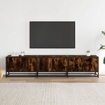 vidaXL Meuble TV chêne fumé 180x35x41 cm bois d'ingénierie