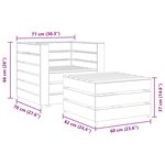 vidaXL Salon de jardin palette 2 Pièces Bois de pin imprégné