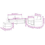 vidaXL Ensemble de canapés 3 Pièces avec coussins Rouge bordeaux Velours