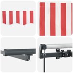 vidaXL Store manuel rétractable avec LED rouge et blanc 300x250 cm