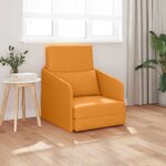 vidaXL Canapé-Lit Jaune foncé 65 x 80 x 83 cm tissu