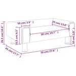 vidaXL Canapé pour enfants crème 70x45x26 5 cm velours
