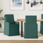 vidaXL Chaises de salle à manger 2 Pièces Vert foncé 57 x 67 x 98 cm