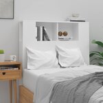 vidaXL Armoire de tête de lit Blanc 100x18 5x104 5 cm