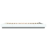 vidaXL Cadre de lit avec lumières LED blanc 140x190 cm bois ingénierie
