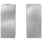 vidaXL Supports pour plantes 2 Pièces Argent 24 x 24 x 55 cm