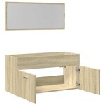 vidaXL Ensemble de meubles de salle de bain 2 Pièces chêne sonoma