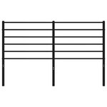 vidaXL Tête de lit de remplacement métal noir 135 cm