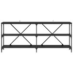 vidaXL Table console Chêne noir 180 x 30 x 75 cm Bois d'ingénierie