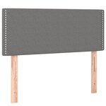 vidaXL Sommier à lattes de lit avec matelas Gris foncé 100x200cm Tissu
