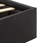 vidaXL Cadre de lit à rangement avec LED noir similicuir 120x200 cm