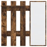 vidaXL Porte-manteau mural avec stockage avec miroir Chêne fumé 100 x 10 x 100 cm