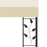 vidaXL Belvédère à montage mural 4x3x2 5 m Crème