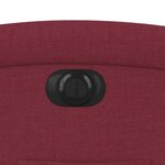 vidaXL Fauteuil inclinable électrique Rouge bordeaux Tissu