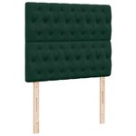 vidaXL Sommier à lattes de lit et matelas Vert foncé 120x200cm Velours