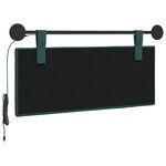 vidaXL Tête de lit suspendue Avec lumière LED Vert foncé Tissu