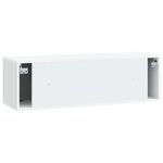 vidaXL Meuble TV mural Blanc 98 x 31 x 30 cm Bois d'ingénierie
