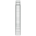 vidaXL Paniers à gabions arqués 9 Pièces 200x50x180/200 cm Fer galvanisé