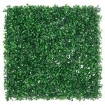 vidaXL Clôture à feuilles d’arbustes artificiels 24 Pièces vert 50x50 cm