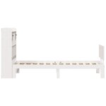 vidaXL Lit bibliothèque sans matelas blanc 90x200cm bois de pin massif